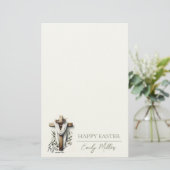 Easter Morning Cross with Crown of Thorns  Briefpapier (Stehend Vorderseite)