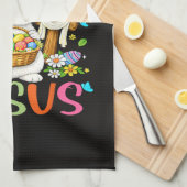 Easter No Bunny Loves Me Like Jesus Christian Geschirrtuch (Viertel Falte)