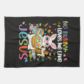 Easter No Bunny Loves Me Like Jesus Christian Geschirrtuch (Horizontal)