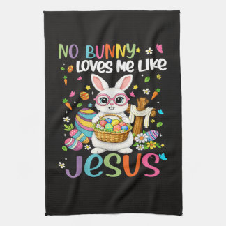 Easter No Bunny Loves Me Like Jesus Christian Geschirrtuch