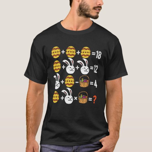 Easter Order of Operations Quiz Math Teacher easte T-Shirt (Vorderseite)