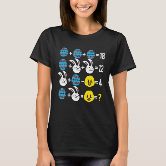Easter Order of Operations Quiz Math Teacher easte T-Shirt (Vorderseite)