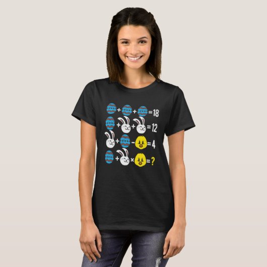 Easter Order of Operations Quiz Math Teacher easte T-Shirt (Vorne ganz)