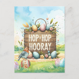 Easter Party Invitation card  Postkarte