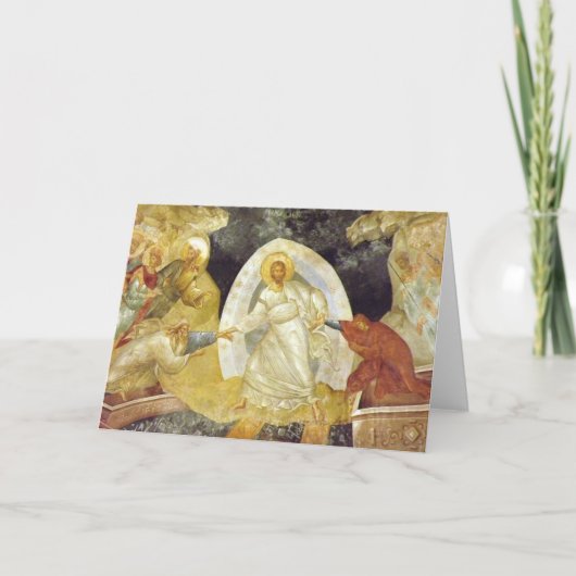Easter/Pascha Card Anastasis Fresco Chora Church Feiertagskarte (Vorderseite)