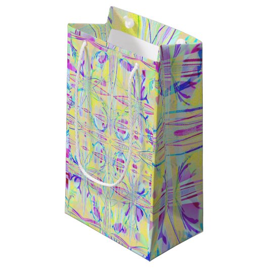 Easter Pastel Abstract Design Gift Bag Kleine Geschenktüte (Vorderseite Schrägansicht)
