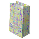 Easter Pastel Abstract Design Gift Bag Kleine Geschenktüte (Rückseite Schrägansicht)
