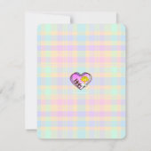 Easter Pastel Plaid Flat Card with Envelope (Rückseite)