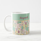 Easter Patchwork Pastel Bunnies Eggs and Gingham Kaffeetasse (Links)