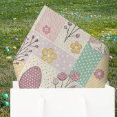 Easter Patchwork Pastel Bunnies Eggs and Gingham Seidenpapier