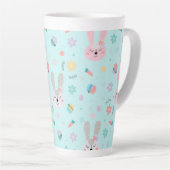Easter Pattern Bunny Eggs, Easter Holiday Gift Milchtasse (Rechte Ecke)