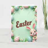 Easter Pattern Celebration Card Karte (Vorderseite)