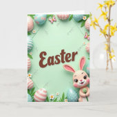 Easter Pattern Celebration Card Karte (Gelbe Blume)
