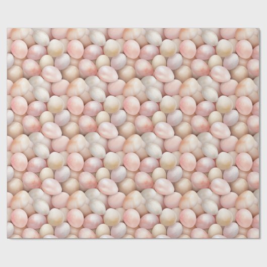 Easter Peach Pink Eggs   Geschenkpapier (Flach)