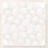Easter Peach Pink Eggs Glasuntersetzer (Rückseite)
