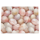 Easter Peach Pink Eggs Große Geschenktüte (Vorderseite)