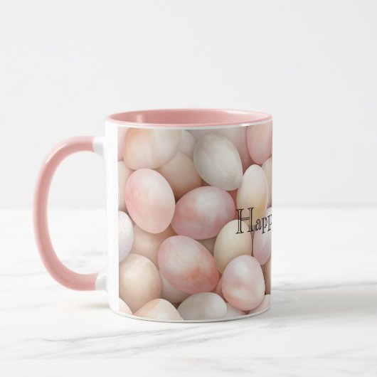 Easter Peach Pink Eggs Tasse (Links)