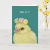 Easter peep card karte (Gelbe Blume)