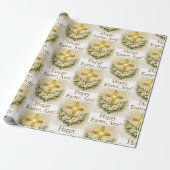 Easter Personalized Christian Cross Wrapping Paper Geschenkpapier (Ungerollt)