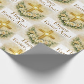 Easter Personalized Christian Cross Wrapping Paper Geschenkpapier (Ecke)