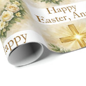 Easter Personalized Christian Cross Wrapping Paper Geschenkpapier (Rolleneckpunkt)