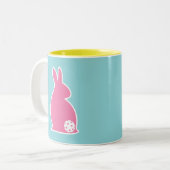 Easter Pickleball Zweifarbige Tasse (Vorderseite Links)