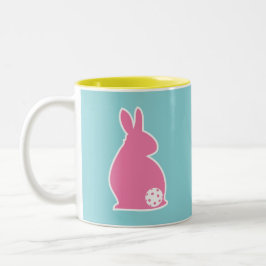Easter Pickleball Zweifarbige Tasse