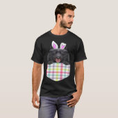 Easter Plaid Schipperke Bunny Dog In Pocket T-Shirt (Vorne ganz)