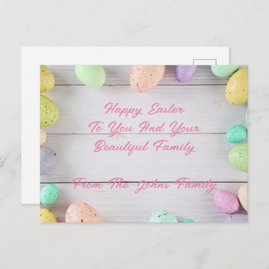 EASTER POSTCARD POSTKARTE (Vorne/Hinten)