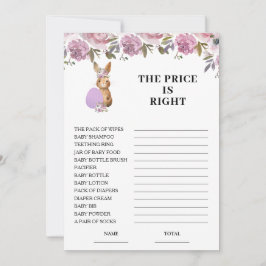 Easter Price is Right Baby Shower Game Card  Einladung