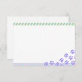 Easter Puppy Paw Prints Blank Mitteilungskarte (Vorne/Hinten)