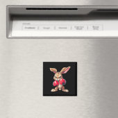 Easter Rabbit Bunny Boxer Boxing Kickboxing Martia Magnet (In Situ (Geschirrspüler))