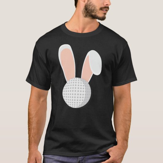 Easter Rabbit Bunny Golf Ball Golfer Funny Holiday T-Shirt (Vorderseite)
