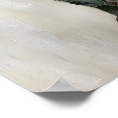 Easter Rabbit Carrot Print, Spring Bunny Poster (Ecke)