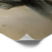 Easter Rabbit Carrot Print, Spring Bunny Poster (Ecke)