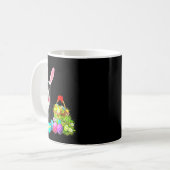 Easter Rabbit Cat Bunny Ears Eggs Happy Easter Day Kaffeetasse (Vorderseite Links)