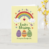 Easter Rainbow Grandparents Card Karte (Gelbe Blume)