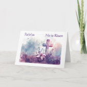 Easter Rejoice He Is Risen Karte (Vorderseite)