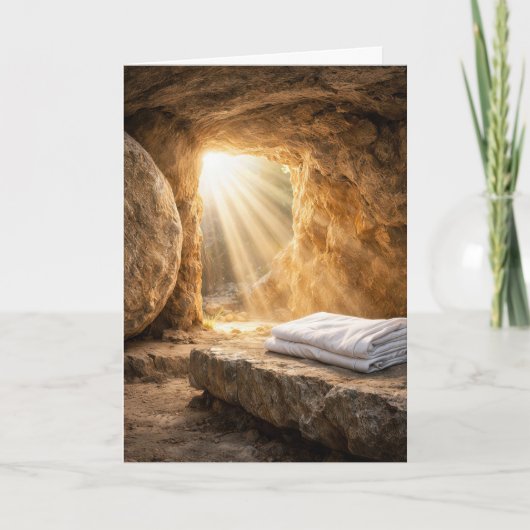 Easter Resurrection Morning Empty Tomb Karte (Vorderseite)