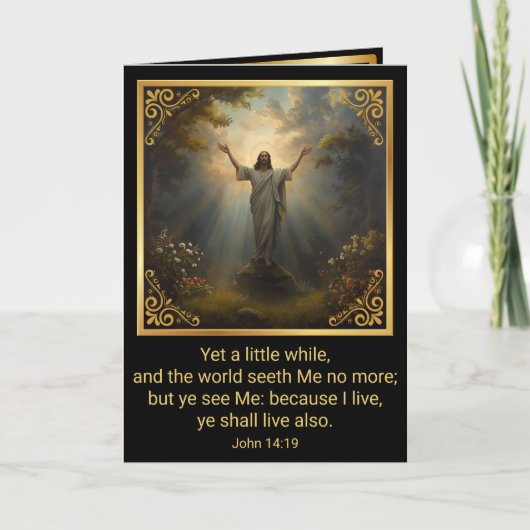 Easter Resurrection Religious Feiertagskarte (Vorderseite)