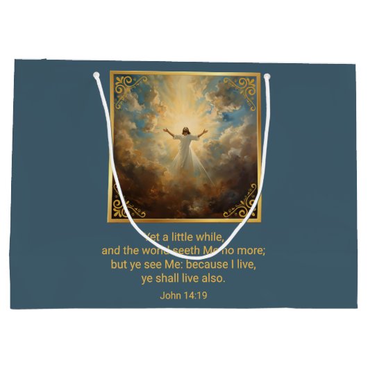 Easter Resurrection Religious  Große Geschenktüte (Rückseite)