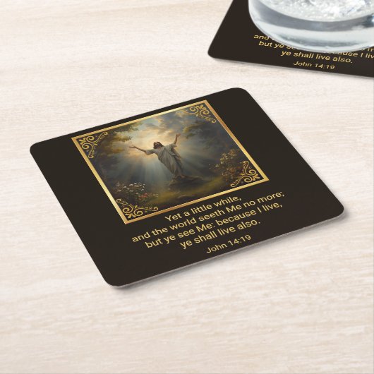 Easter Resurrection Religious Rechteckiger Pappuntersetzer (angewinkelt)