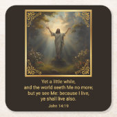 Easter Resurrection Religious Rechteckiger Pappuntersetzer (Vorderseite)