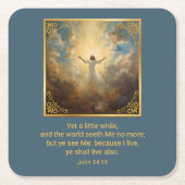 Easter Resurrection Religious  Rechteckiger Pappuntersetzer (Vorderseite)