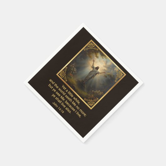 Easter Resurrection Religious Serviette (Ecke)
