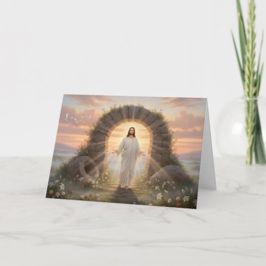 Easter Resurrection Scene Karte (Vorderseite)