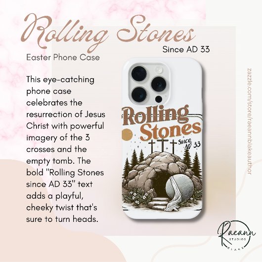 Easter "Rolling Stones since AD 33" Phone Case iPhone Hülle
