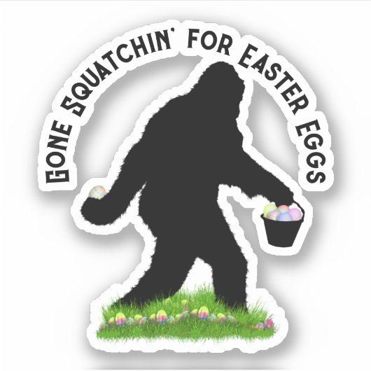 Easter Sasquatch  Aufkleber (Vorderseite)