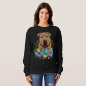 Easter Shar Pei Bunny Eggs Dog on Easter Shar Pei Sweatshirt (Vorne ganz)