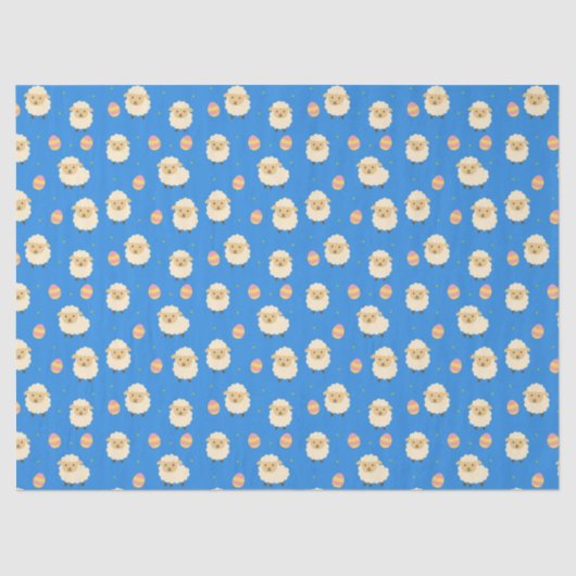 Easter Sheep & Eggs Seidenpapier (Vorderseite)